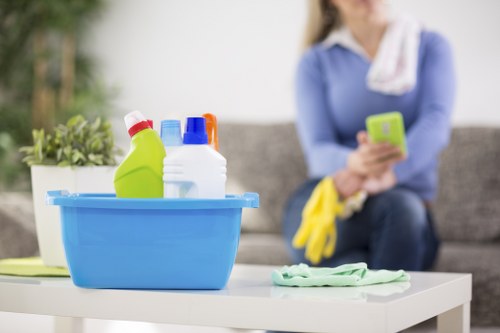 Westkensington carpet cleaning service treating stains on a hallway rug