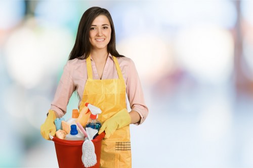 Professional cleaning team demonstrating insurance and safety practices